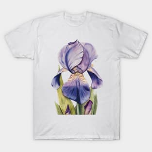 Purple Iris Watercolor T-Shirt